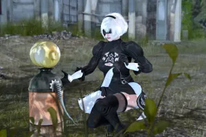 機械生命体と会話中