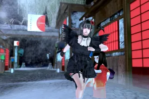 赤い着物の女の子から逃げ切った