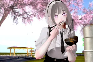 Canvasでお汁粉をいただく春の午後