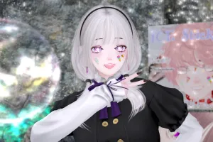 みつくりちゃん用フェイスタトゥーを試着