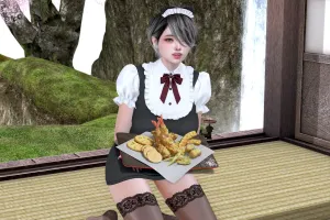 メイドの日に滑り込みメイド服