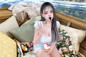 夏ヘアでソロデートごっこ