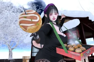 沖縄の年越しイベントでたこ焼き屋さん